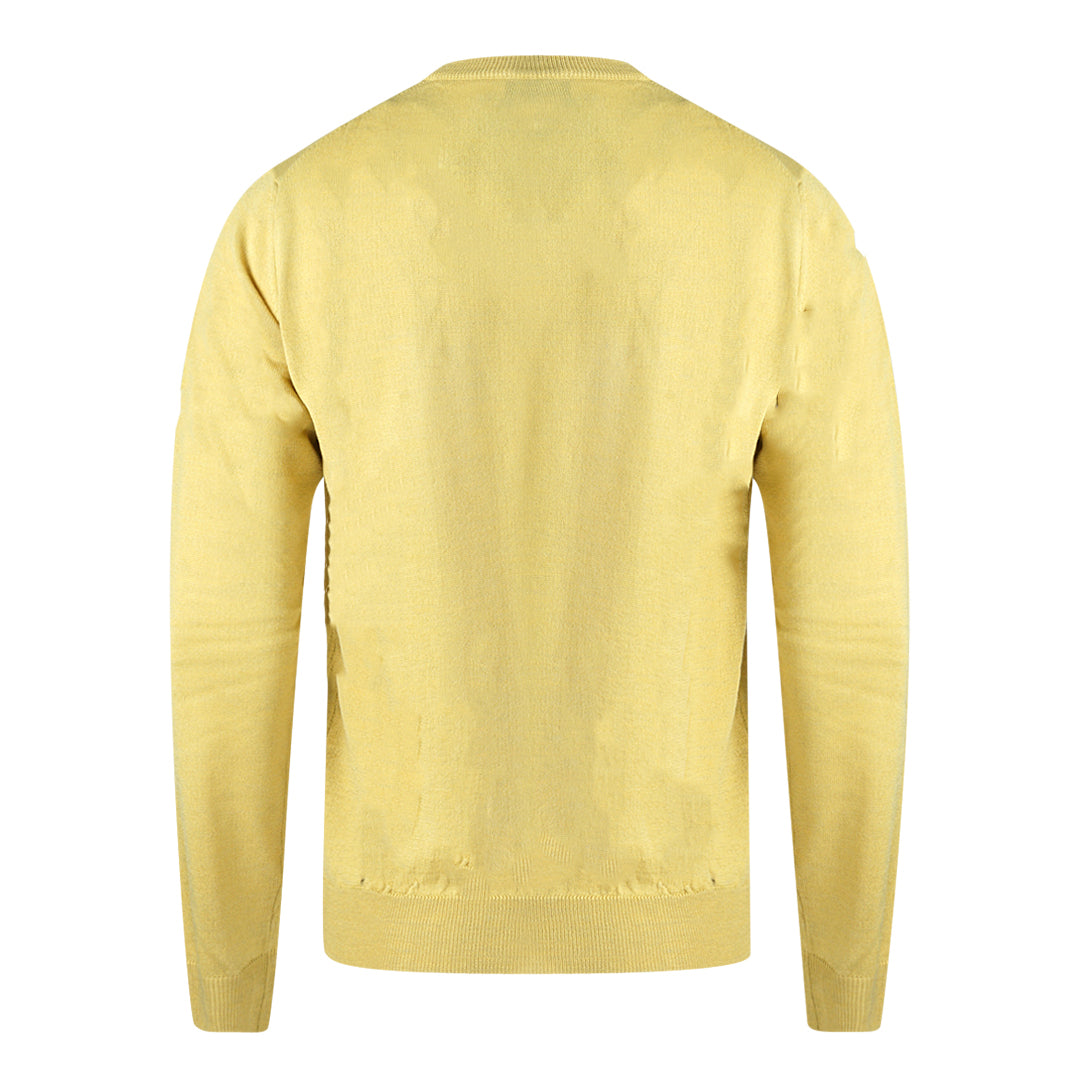 Aquascutum Check A Logo Yellow Jumper - Nova Clothing