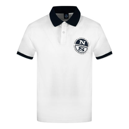 North Sails Mens 9023890101 Polo Shirt White - Style Centre Wholesale