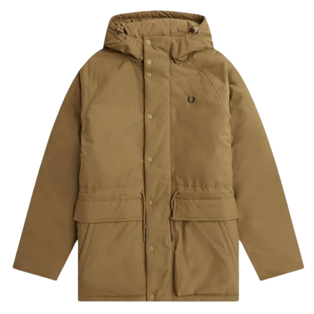 Fred Perry Padded Zip Through Shaded Stone Jacket M