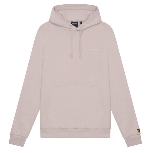 Lyle & Scott Loopback Embroidered Logo Cream Pull-over Hoodie