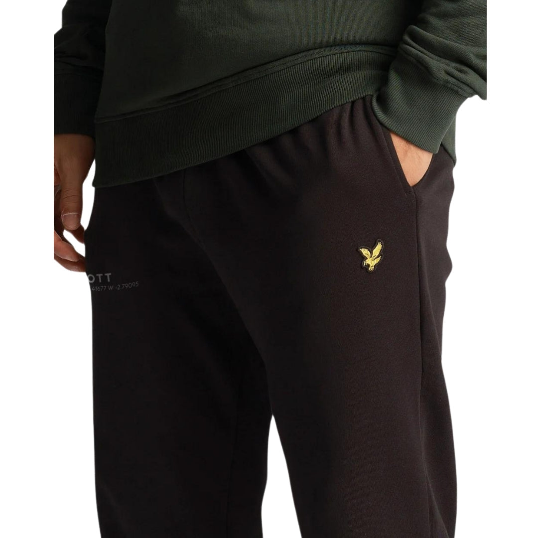 Lyle & Scott Co-ordinate Print Jet Black Sweat Pants