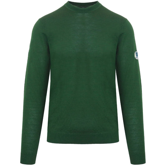 Aquascutum Plain Round Neck Green Jumper S