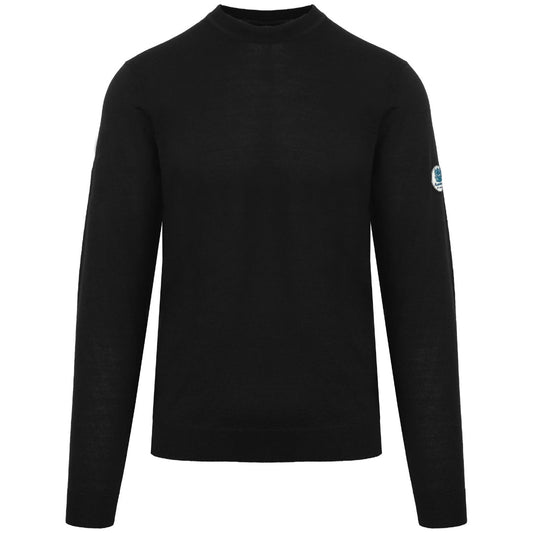 Aquascutum Plain Round Neck Black Jumper S