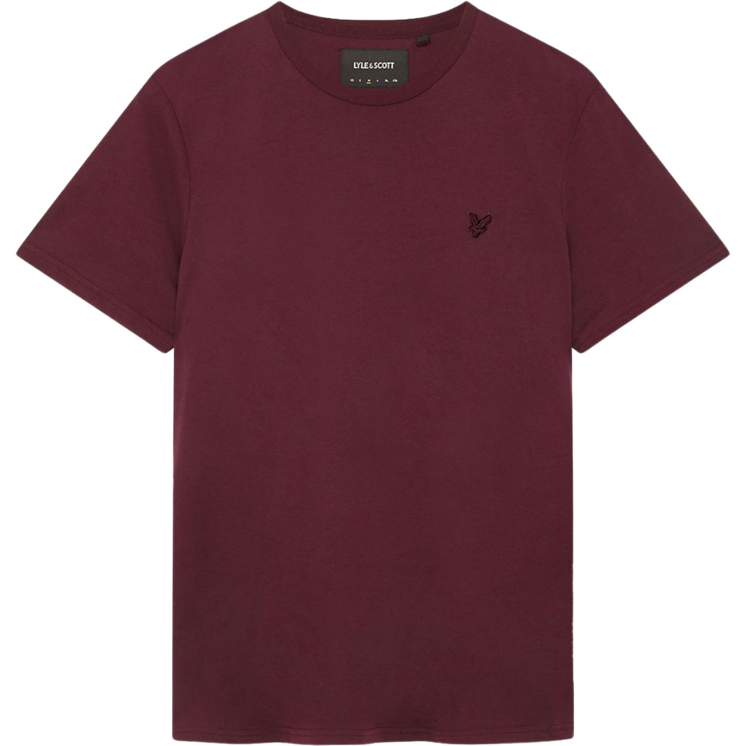 Lyle & Scott Tonal Eagle Burgundy T-Shirt