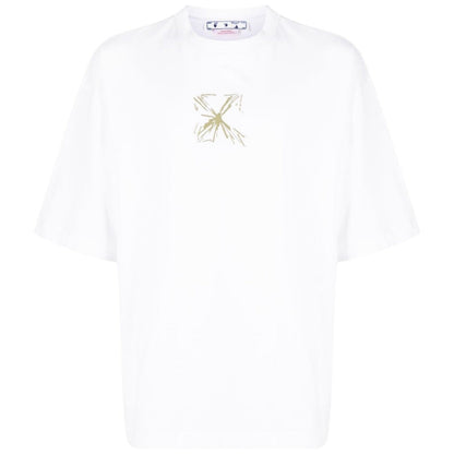 Off White Splash Arrow Logo Skate Fit White T Shirt