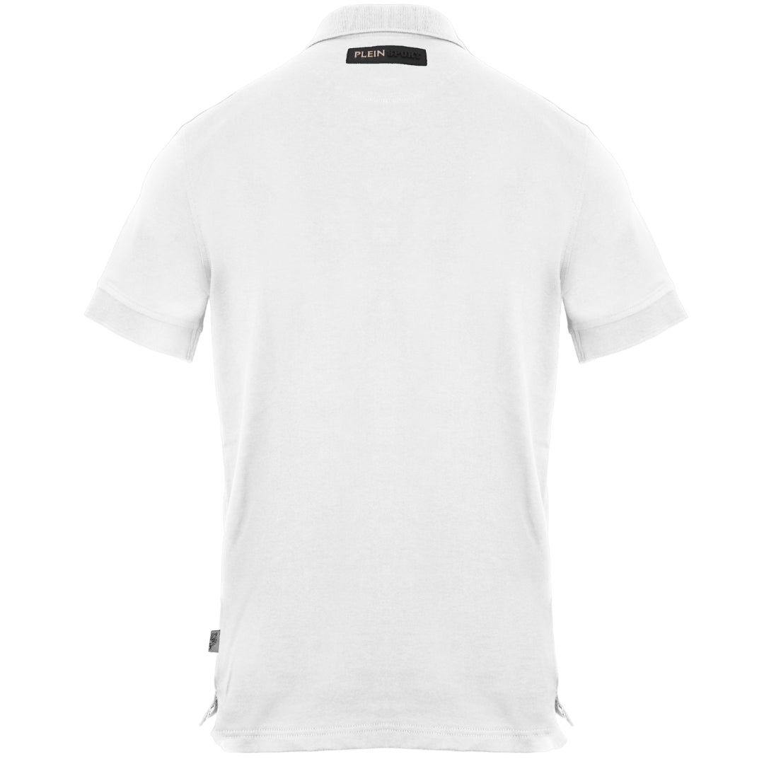 Plein Sport Equipment Logo White Polo Shirt S