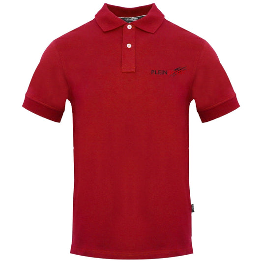 Plein Sport Clawed Sport Logo Red Polo Shirt S