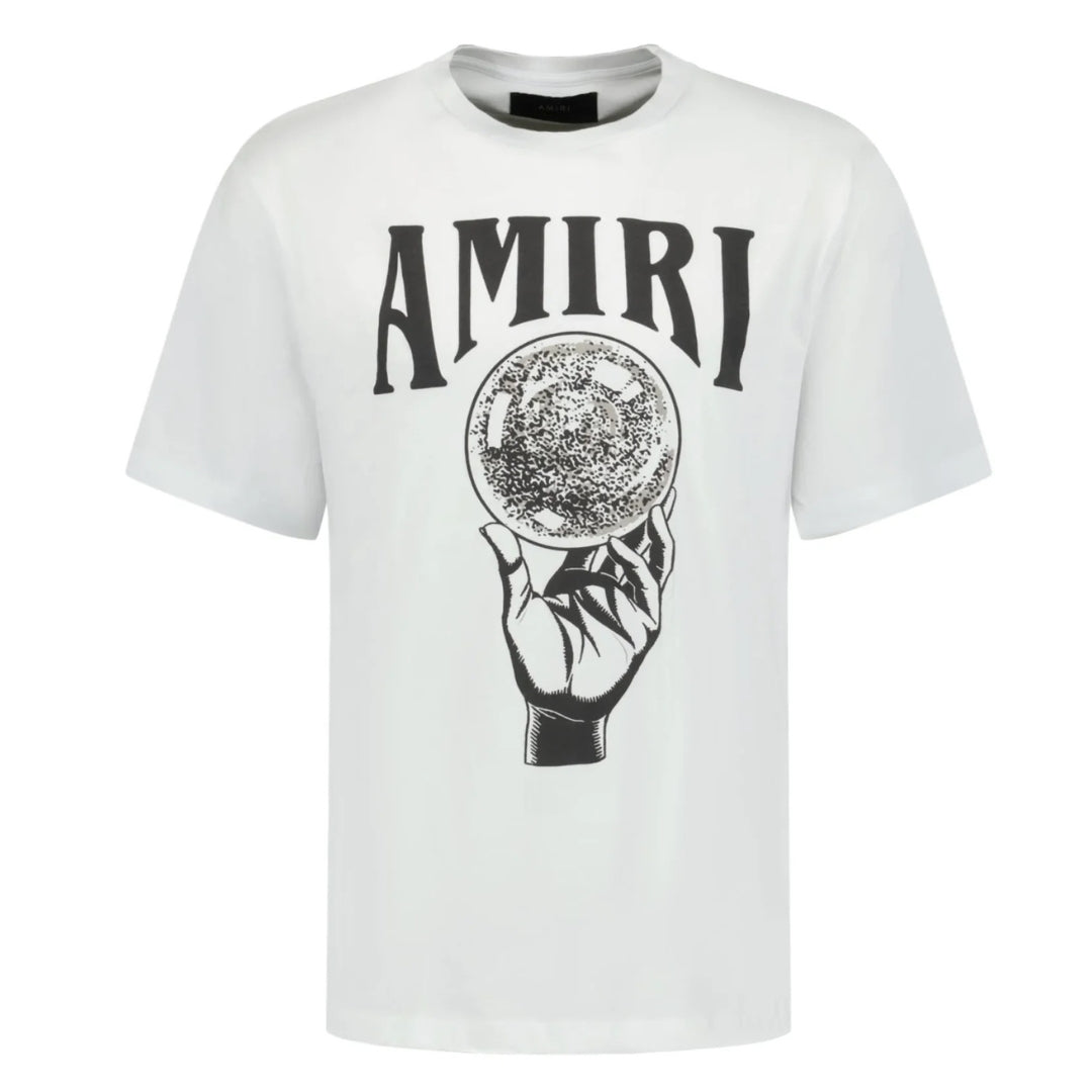 Amiri Crystal Ball Logo White T-Shirt