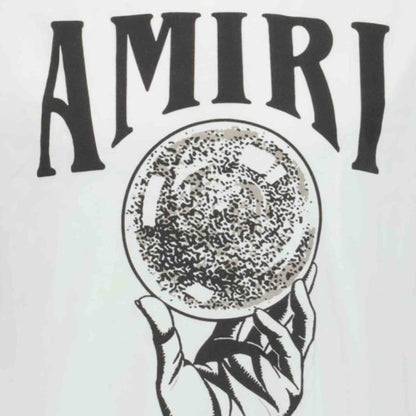 Amiri Crystal Ball Logo White T-Shirt