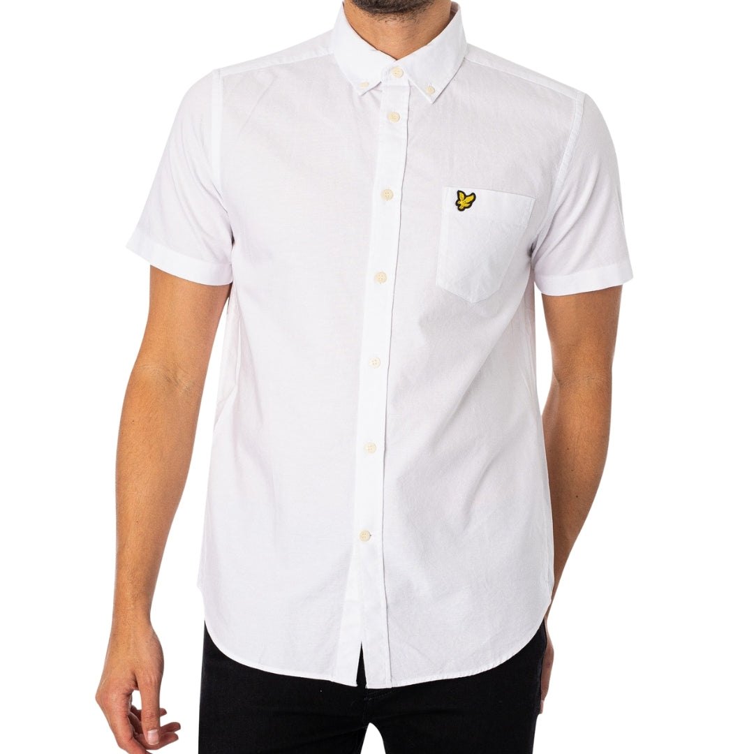 Lyle & Scott Short Sleeve White Oxford Shirt