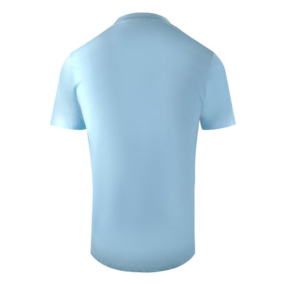 Cavalli Class Asymmetric Box Design Light Blue T-Shirt