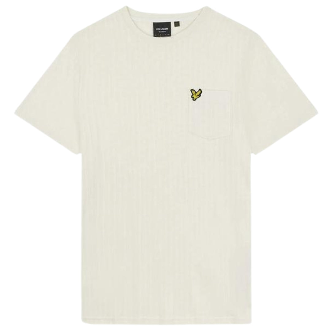 Lyle & Scott Pocket Logo Textured Chalk T-Shirt