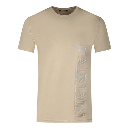 Balmain Mens T Shirt Yh1F021 S8761 Eab Brown