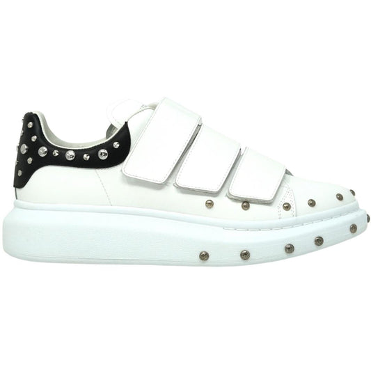 Alexander Mcqueen Mens White Oversized Strap Trainers