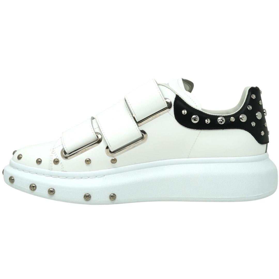 Alexander Mcqueen Mens White Oversized Strap Trainers