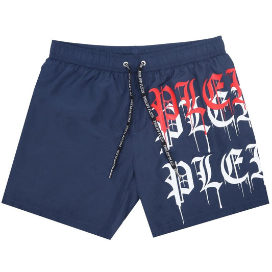 Philipp Plein Mens Cupp05 M0185 Swim Shorts Blue