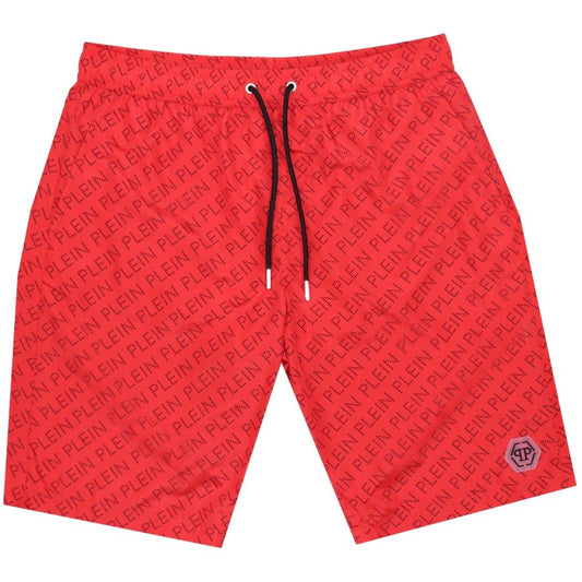 Philipp Plein Mens Cupp13 L0152 Swim Shorts Red