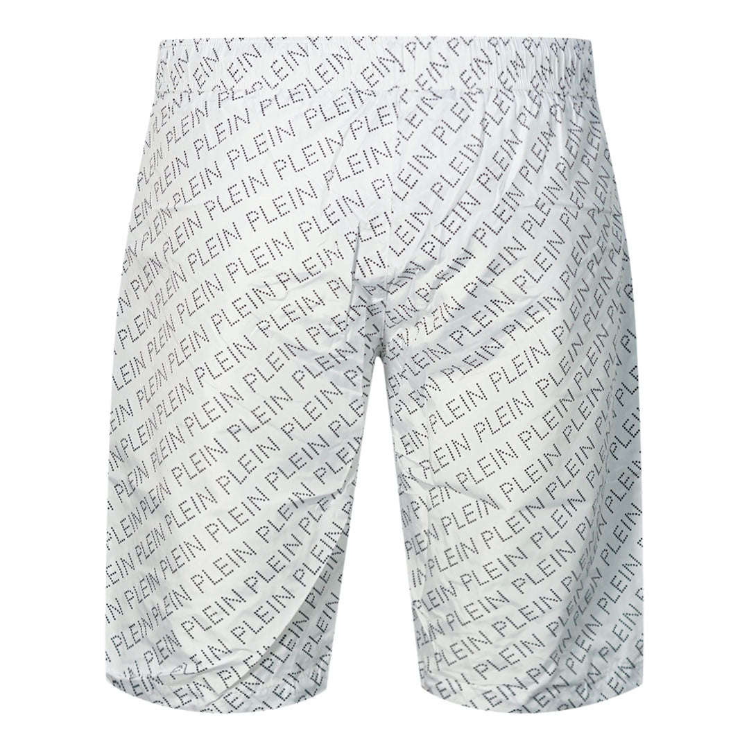 Philipp Plein Mens Cupp13L01 01 Swim Shorts White