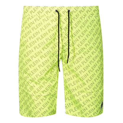 Philipp Plein Mens Cupp13L01 32 Swim Shorts Yellow