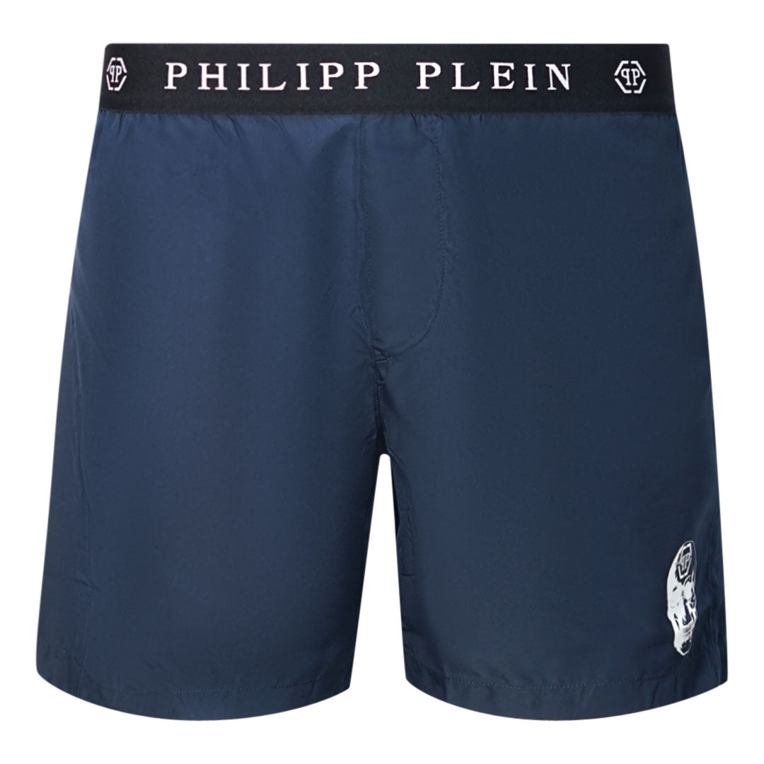 Philipp Plein Mens Cupp14M01 85 Swim Shorts Navy