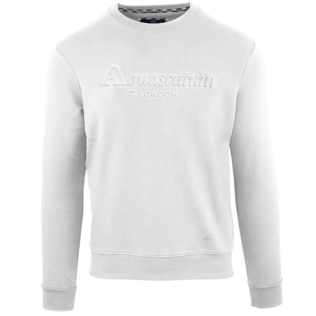 Aquascutum Mens Fg0323 01 Sweater White