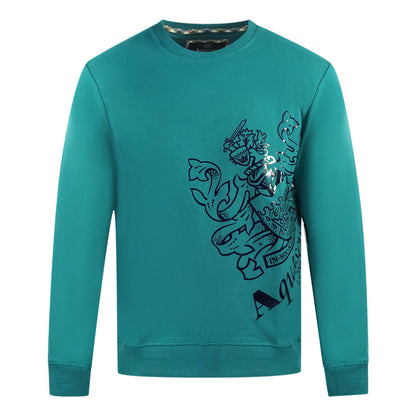 Aquascutum Mens Sweater Fgia27 32 Green