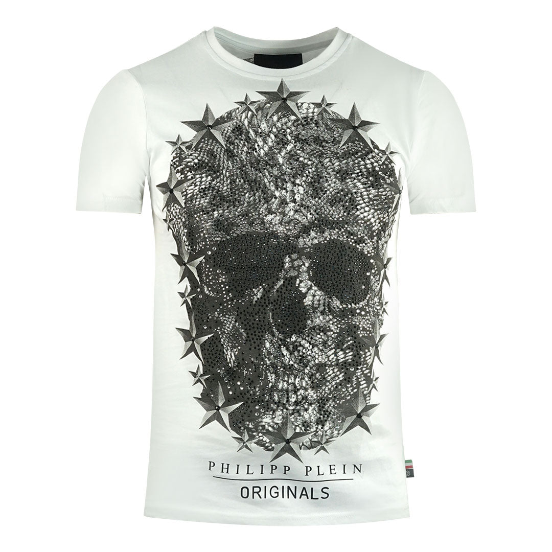 Philipp Plein Mens Mtk0278 01 T Shirt White