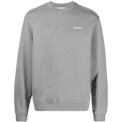 Off White Mens Omba057C99Fle0130801 Jumper Grey