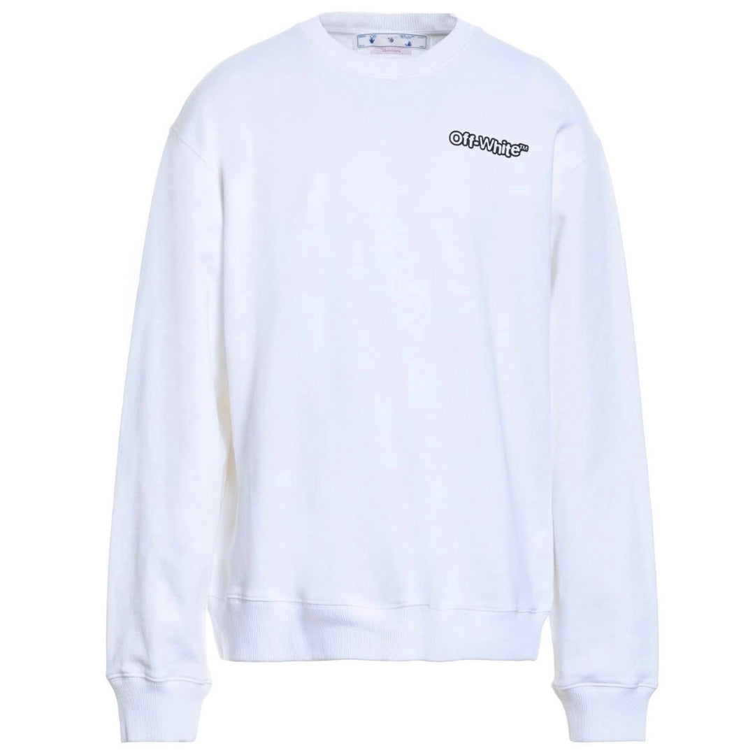 Off White Mens Omba057S22Fle0160110 Jumper White