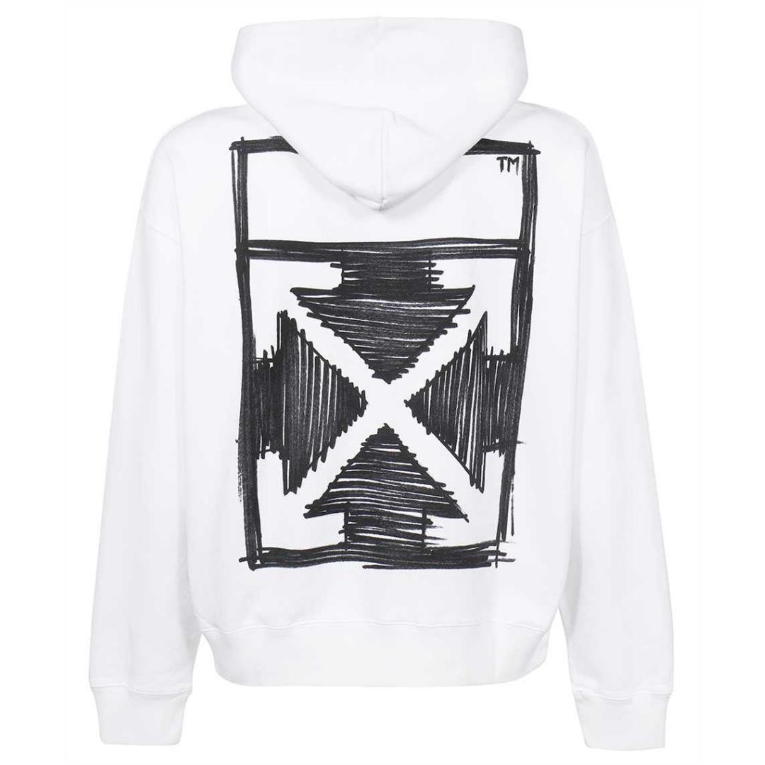 Off White Mens Hoodie Ombb085F21Fle0170110 White - Style Centre Wholesale