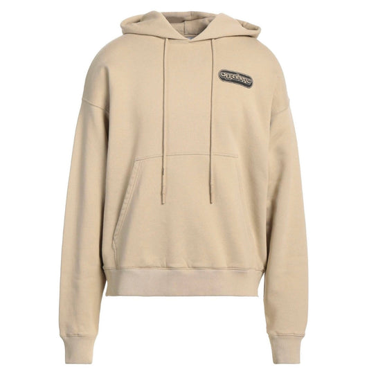 Off White Mens Ombb085S22Fle0031710 Hoodie Beige