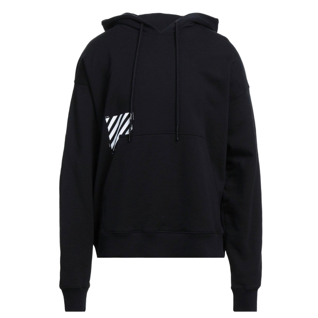 Off White Mens Ombb085S22Fle0131001 Hoodie Black