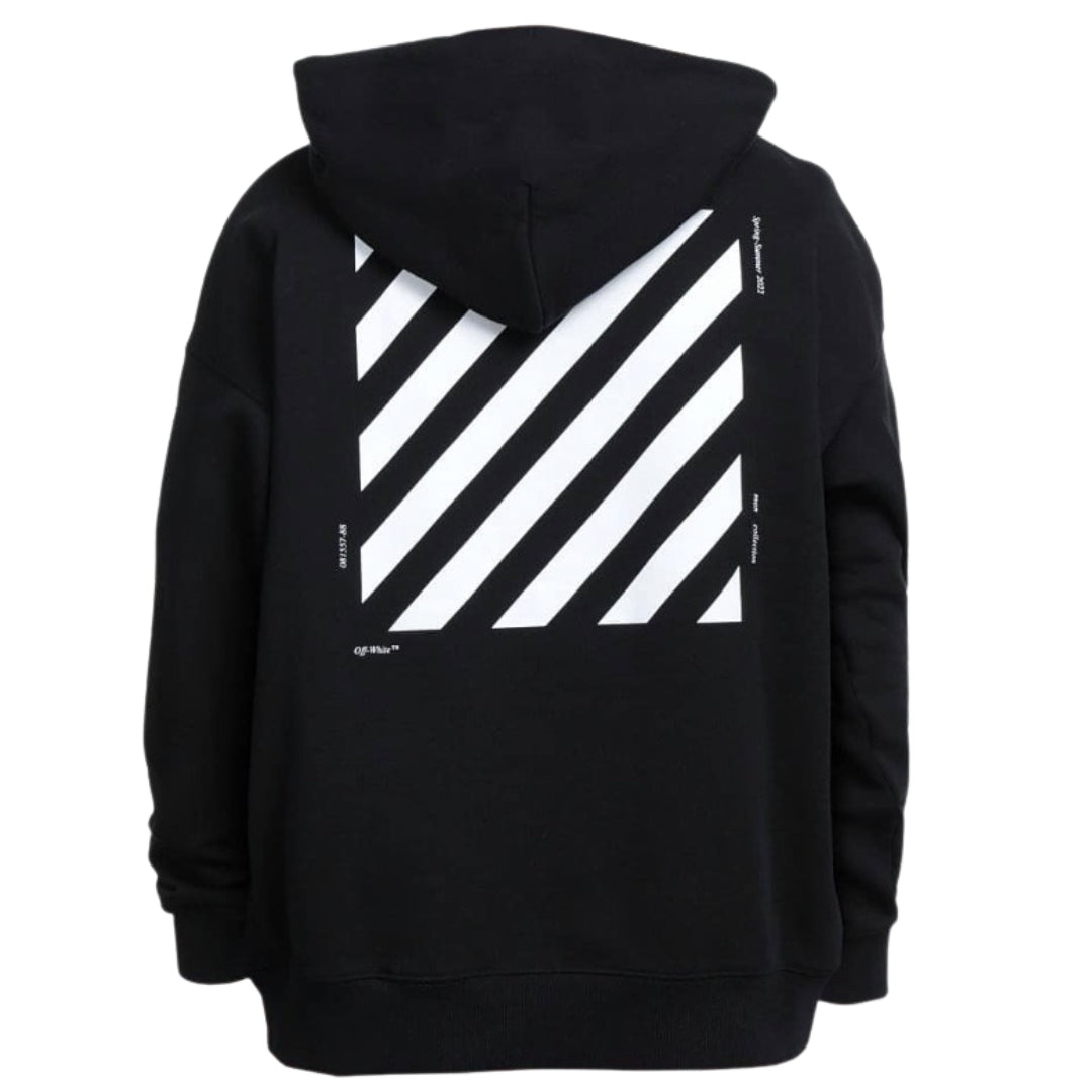 Off White Mens Ombb085S22Fle0131001 Hoodie Black