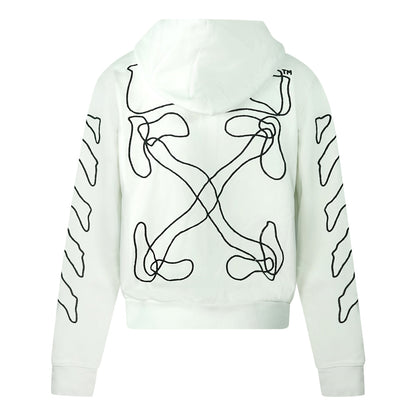 Off White Mens Ombe001F19E300110110 Hoodie White