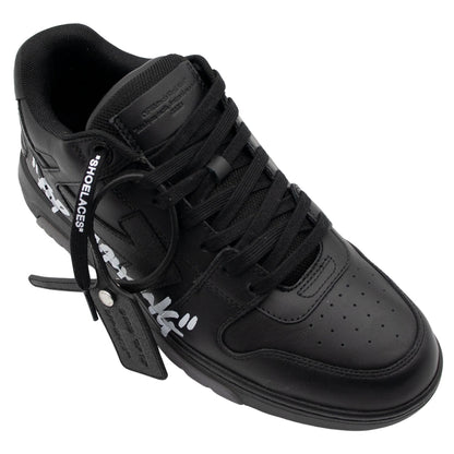 Off-White Out Of Office For Walking Black Leather Sneakers UK 7