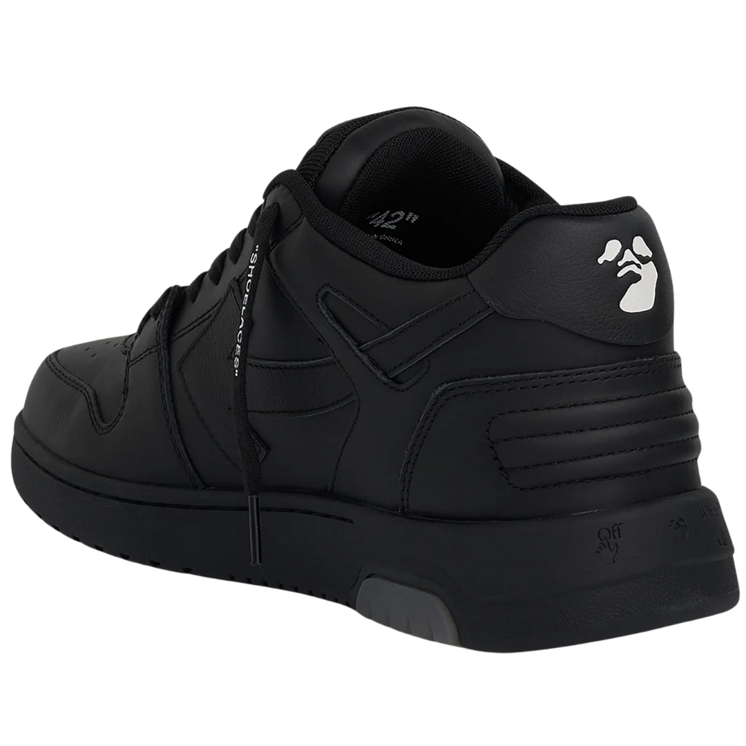 Off-White Out Of Office For Walking Black Leather Sneakers UK 7