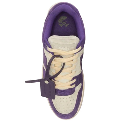 Off-White Out Of Office Vintage Purple Suede Leather Sneakers UK 6