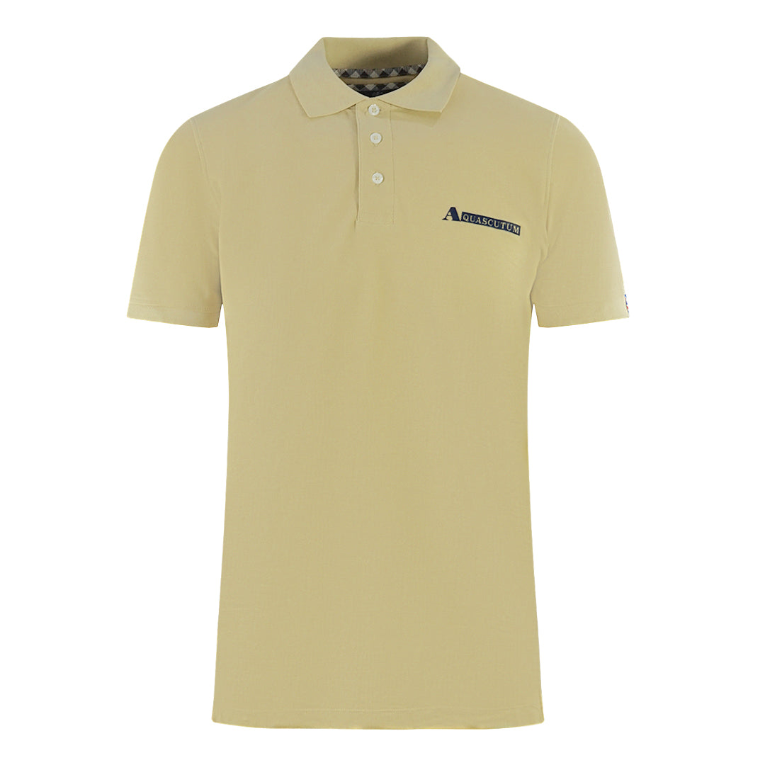 Aquascutum Mens P00123 12 Polo Shirt Beige