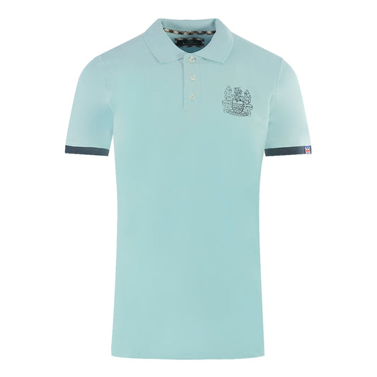 Aquascutum Mens P00223 78 Polo Shirt Light Blue