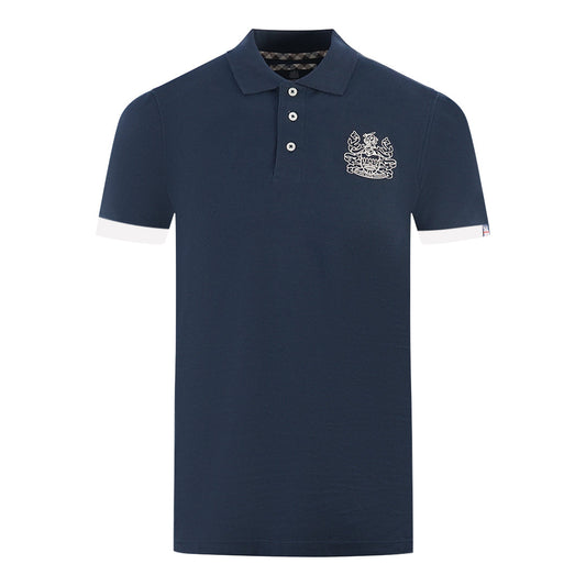 Aquascutum Mens P00223 85 Polo Shirt Navy