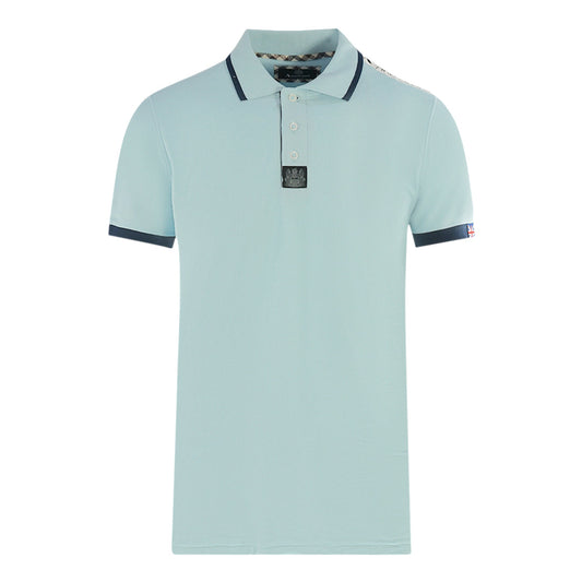 Aquascutum Mens P00323 78 Polo Shirt Light Blue