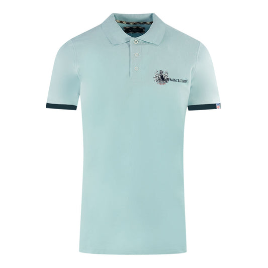 Aquascutum Mens P00523 78 Polo Shirt Light Blue