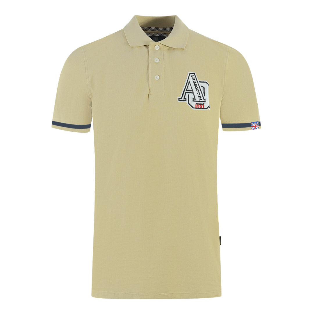 Aquascutum Mens P00723 12 Polo Shirt Beige