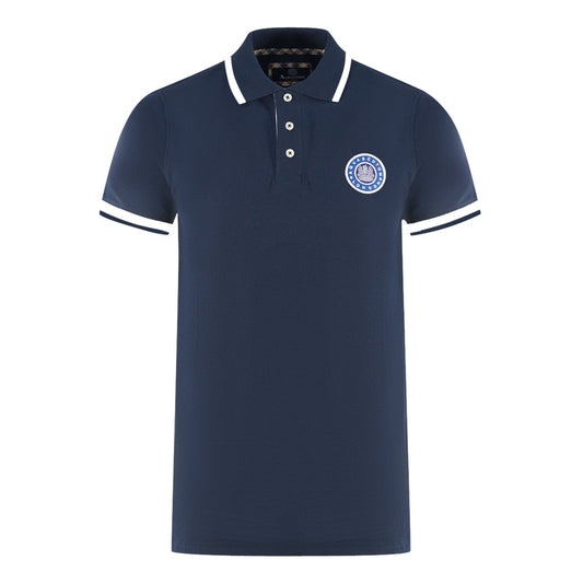 Aquascutum Mens P00923 85 Polo Shirt Navy