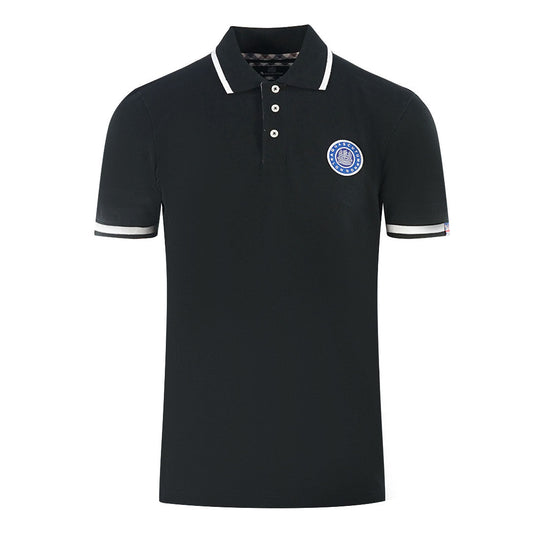 Aquascutum Mens P00923 99 Polo Shirt Black