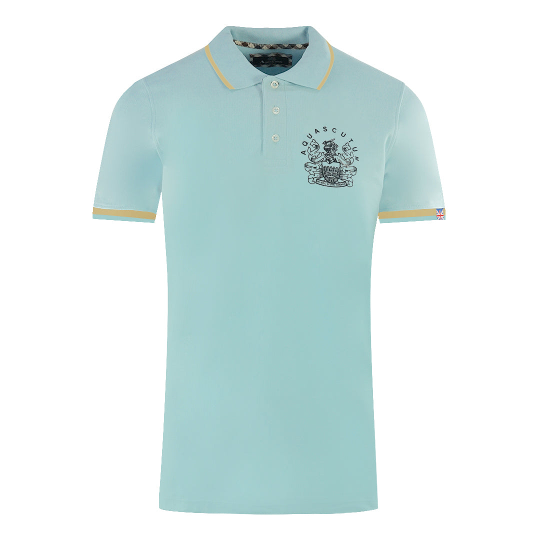 Aquascutum Mens P01023 78 Polo Shirt Light Blue