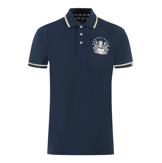 Aquascutum Mens P01023 85 Polo Shirt Navy