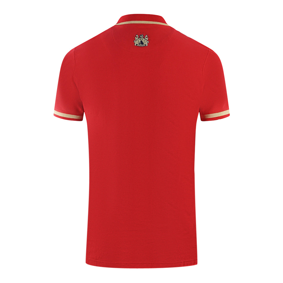 Aquascutum Mens P01223 52 Polo Shirt Red