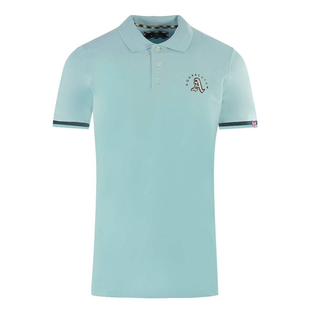 Aquascutum Mens P01223 78 Polo Shirt Light Blue