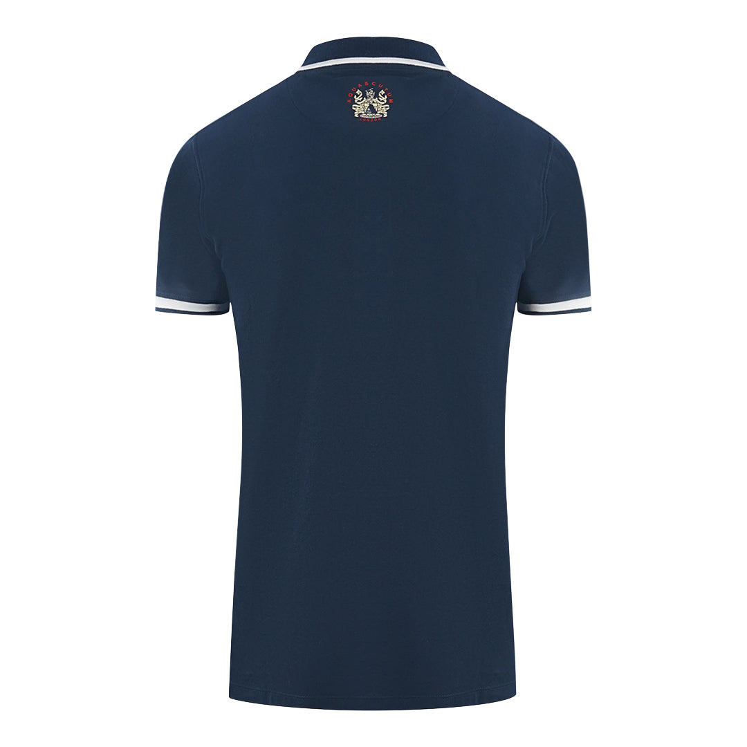 Aquascutum Mens P01223 85 Polo Shirt Navy